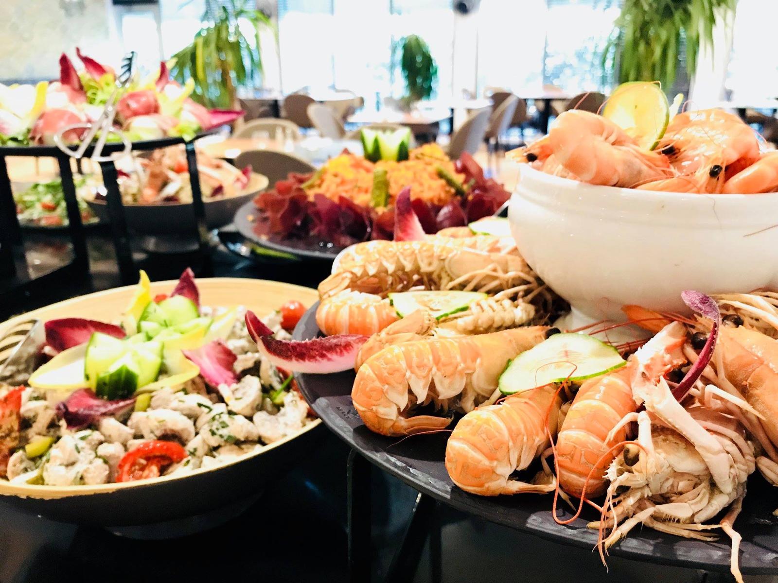 Langoustines et fruits de mer du brunch